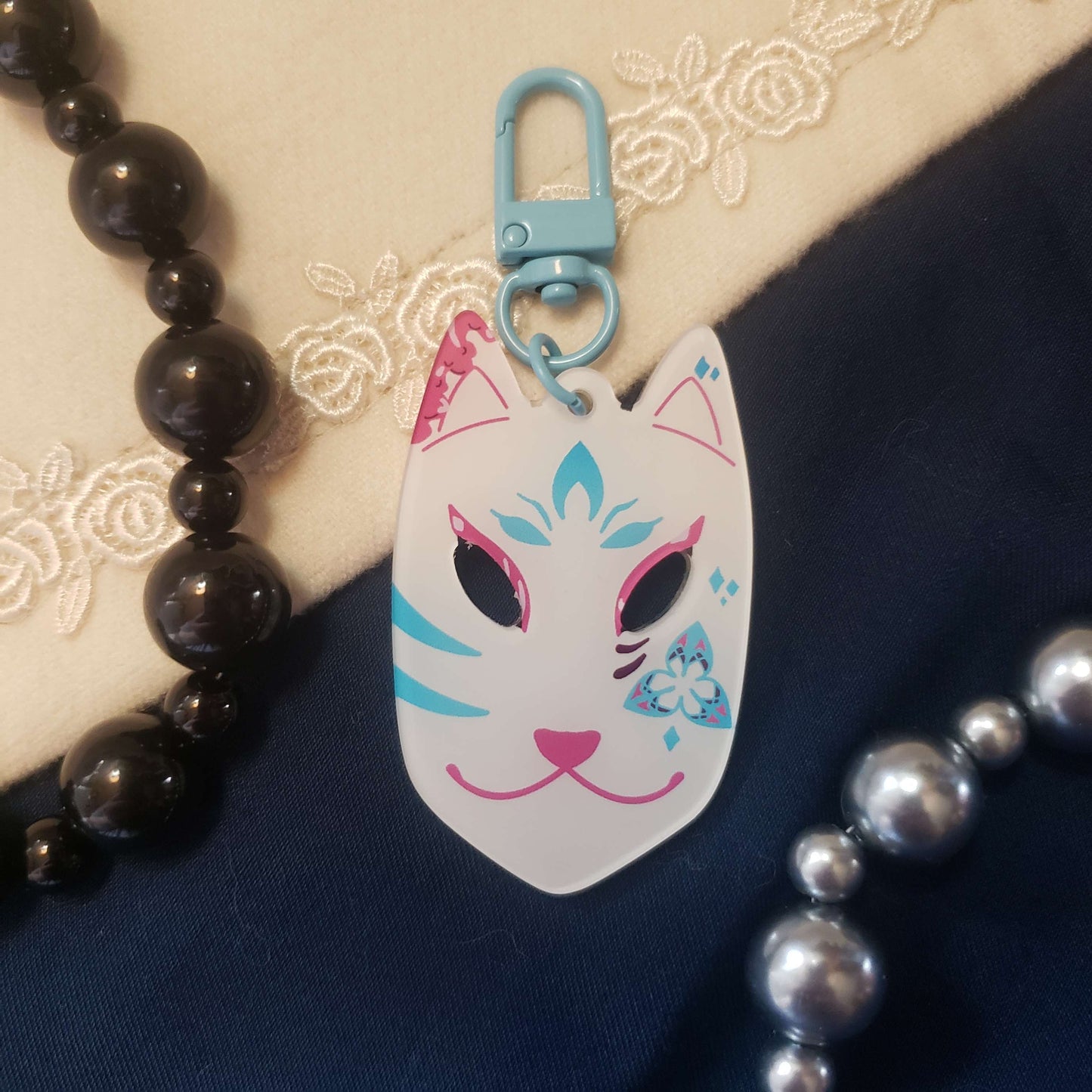 Solar Isomer and Fellflower Fox Mask Charms