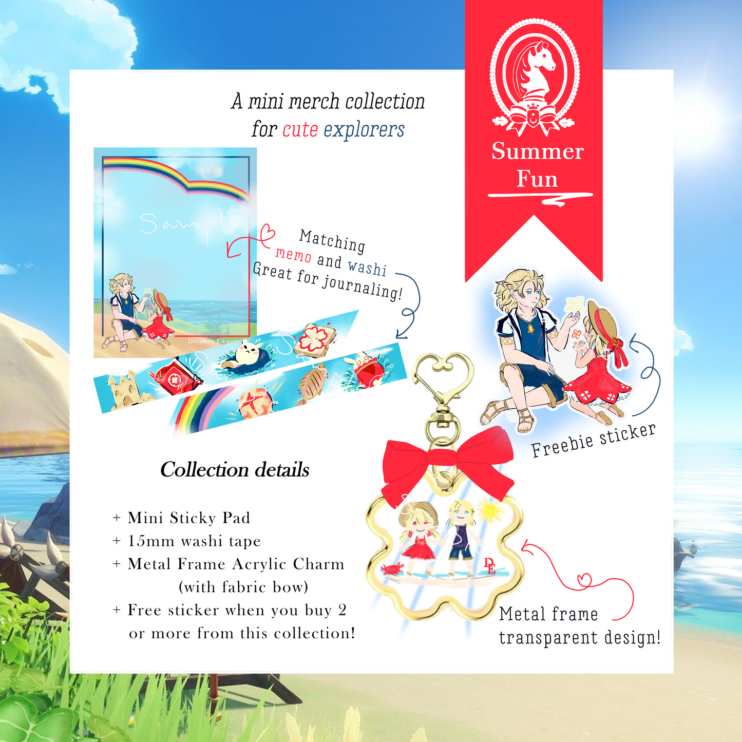 Summer Fun Mini Sticky Notes