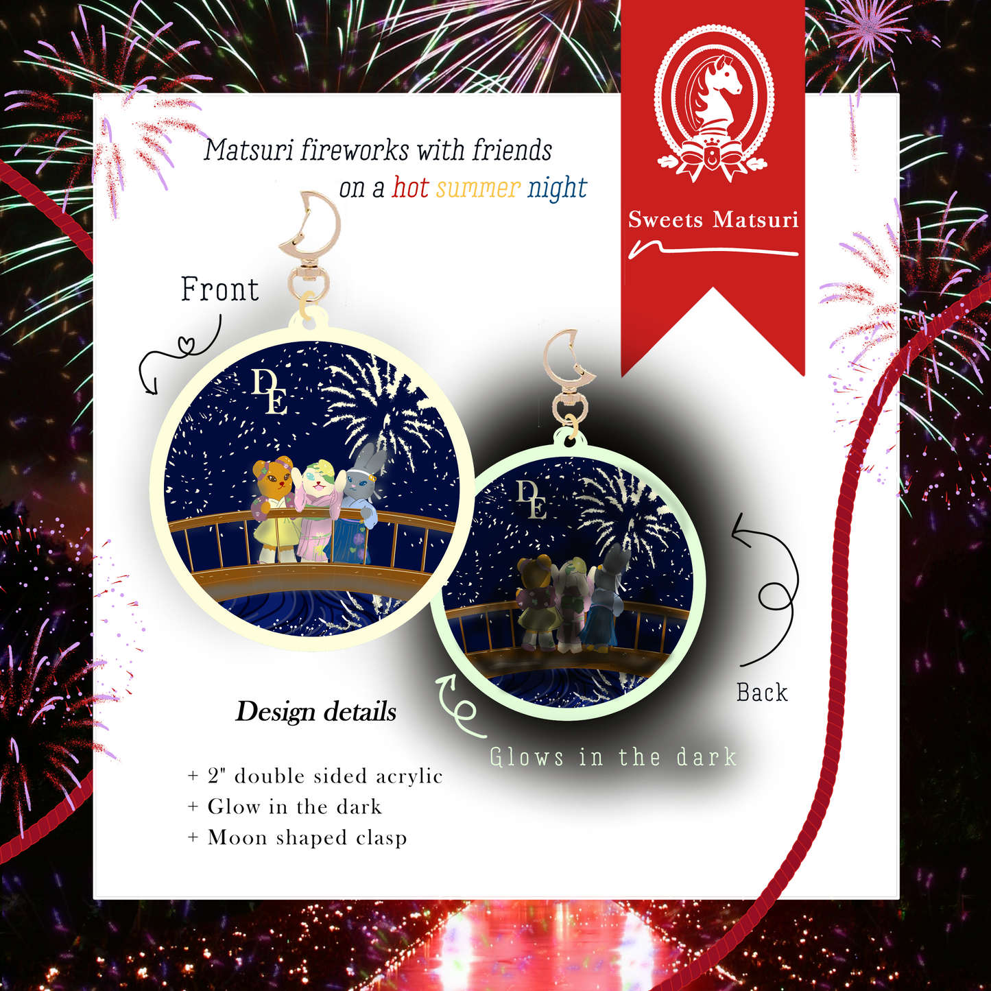 Sweets Matsuri Glow in the Dark Charm