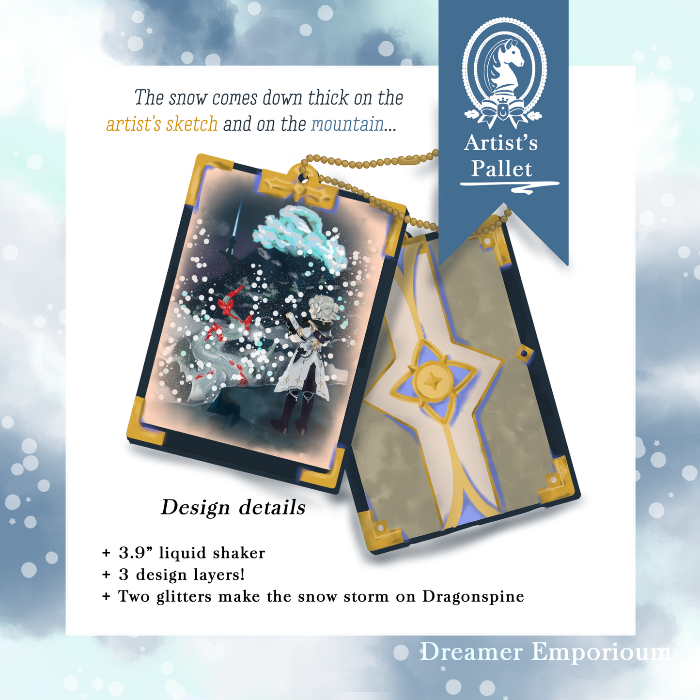 [PRE-SALE] Artist's Palette Glitter Shaker Charm