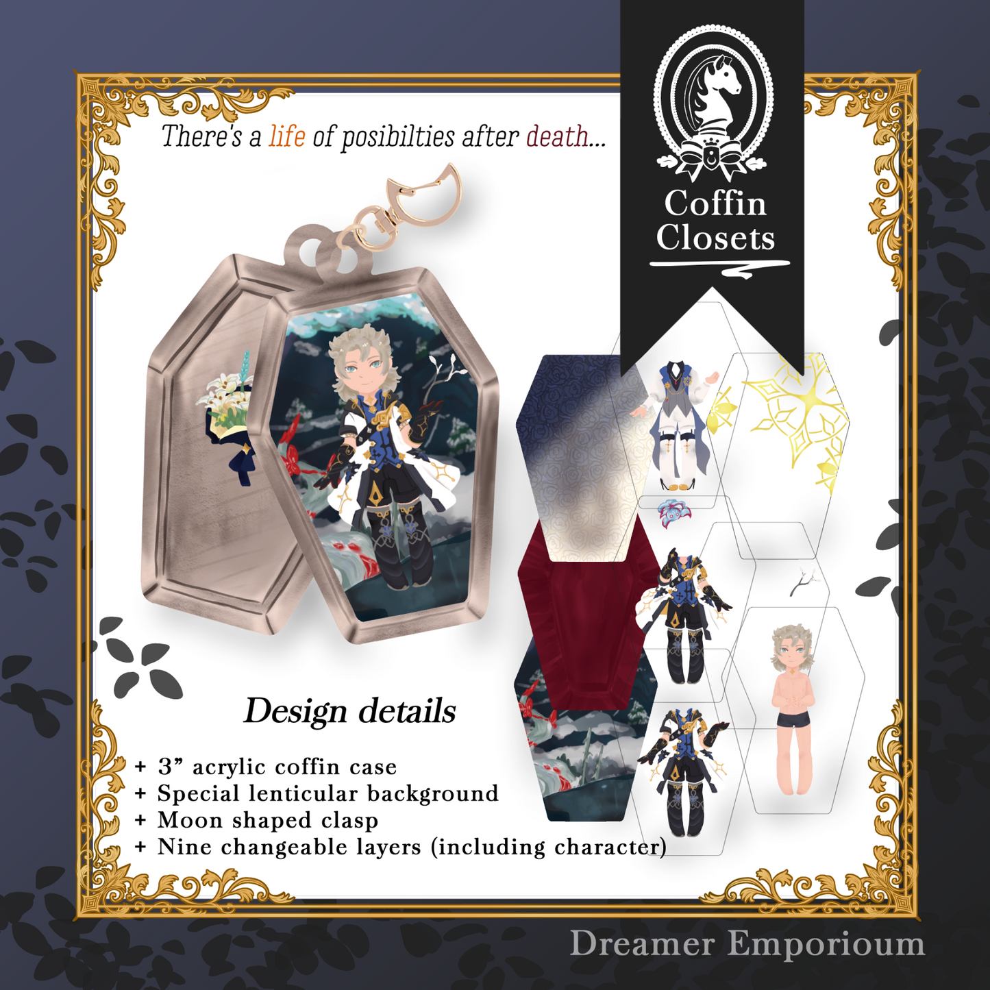 [Preorder] Coffin Closet Changing Acrylic Charms