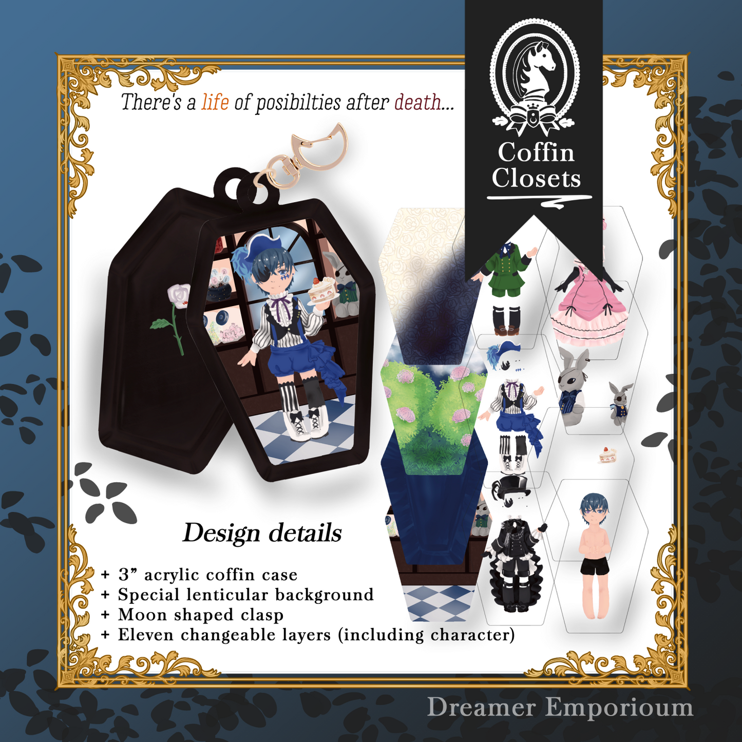 [Preorder] Coffin Closet Changing Acrylic Charms