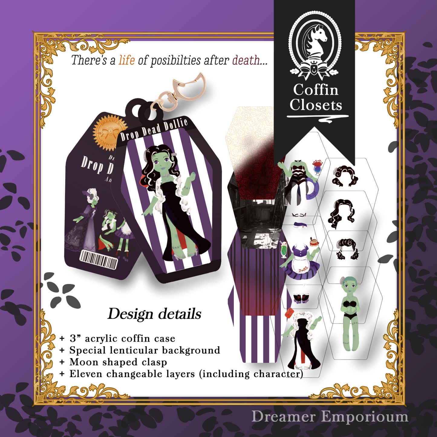 Coffin Closet Changing Acrylic Charms