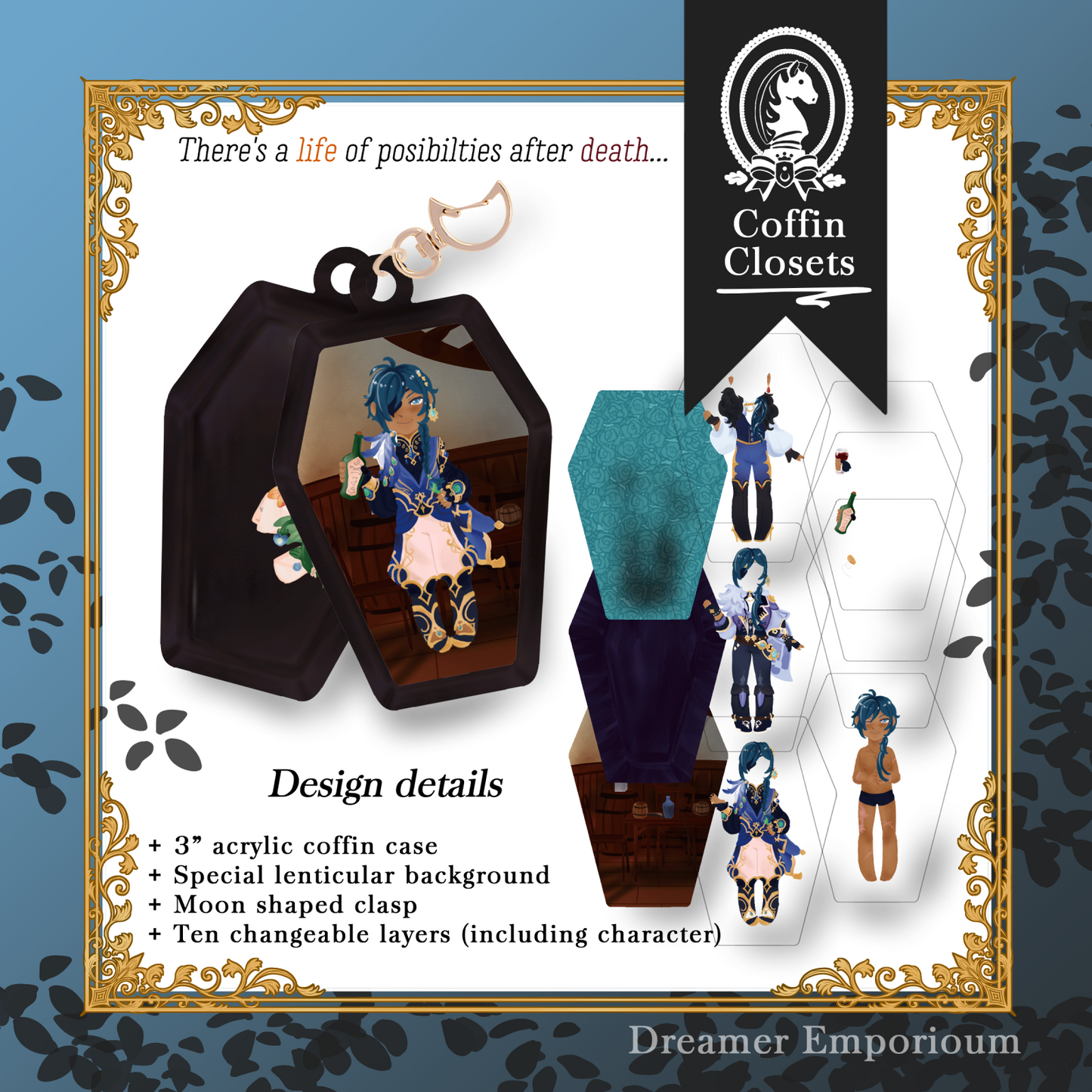 [Preorder] Coffin Closet Changing Acrylic Charms