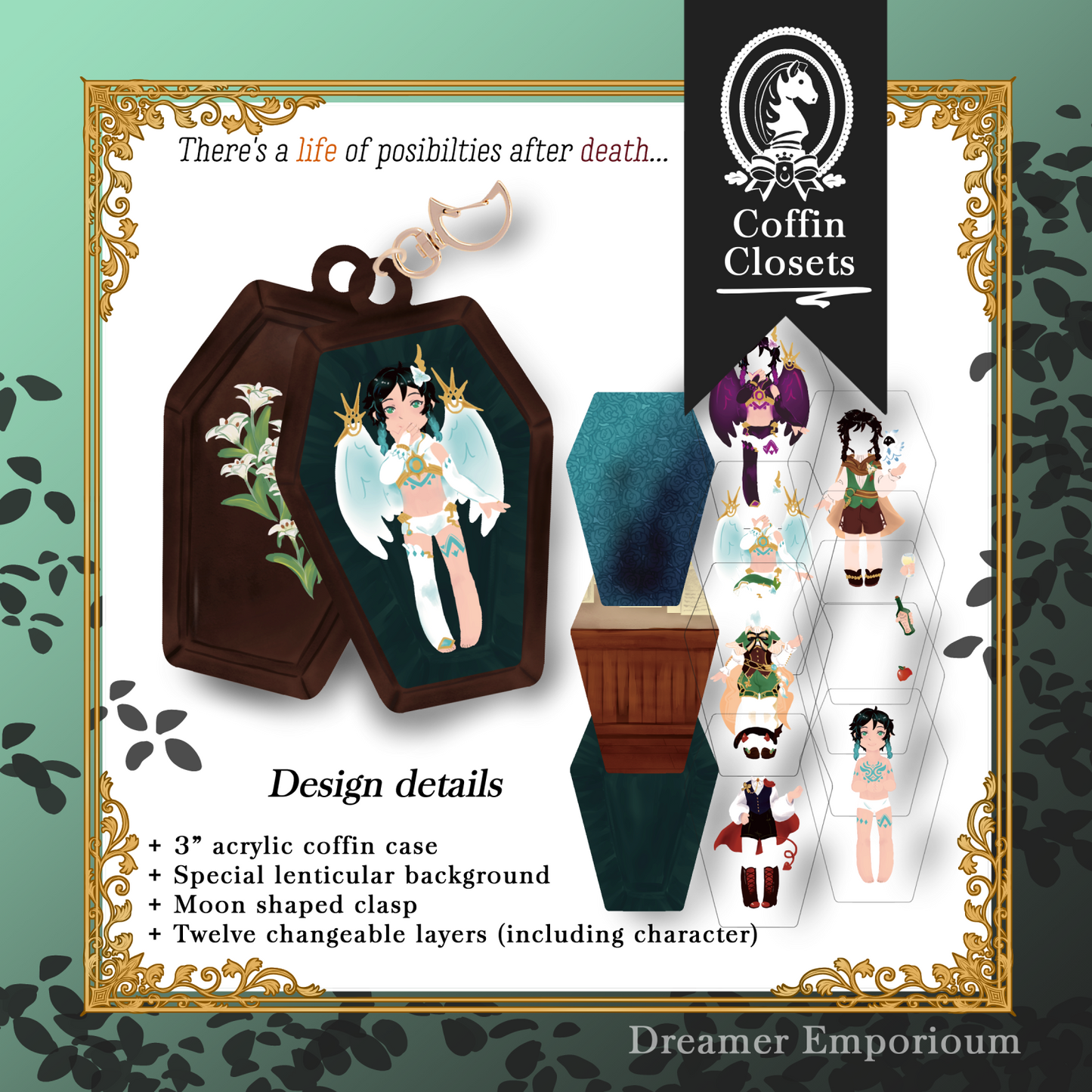 [Preorder] Coffin Closet Changing Acrylic Charms