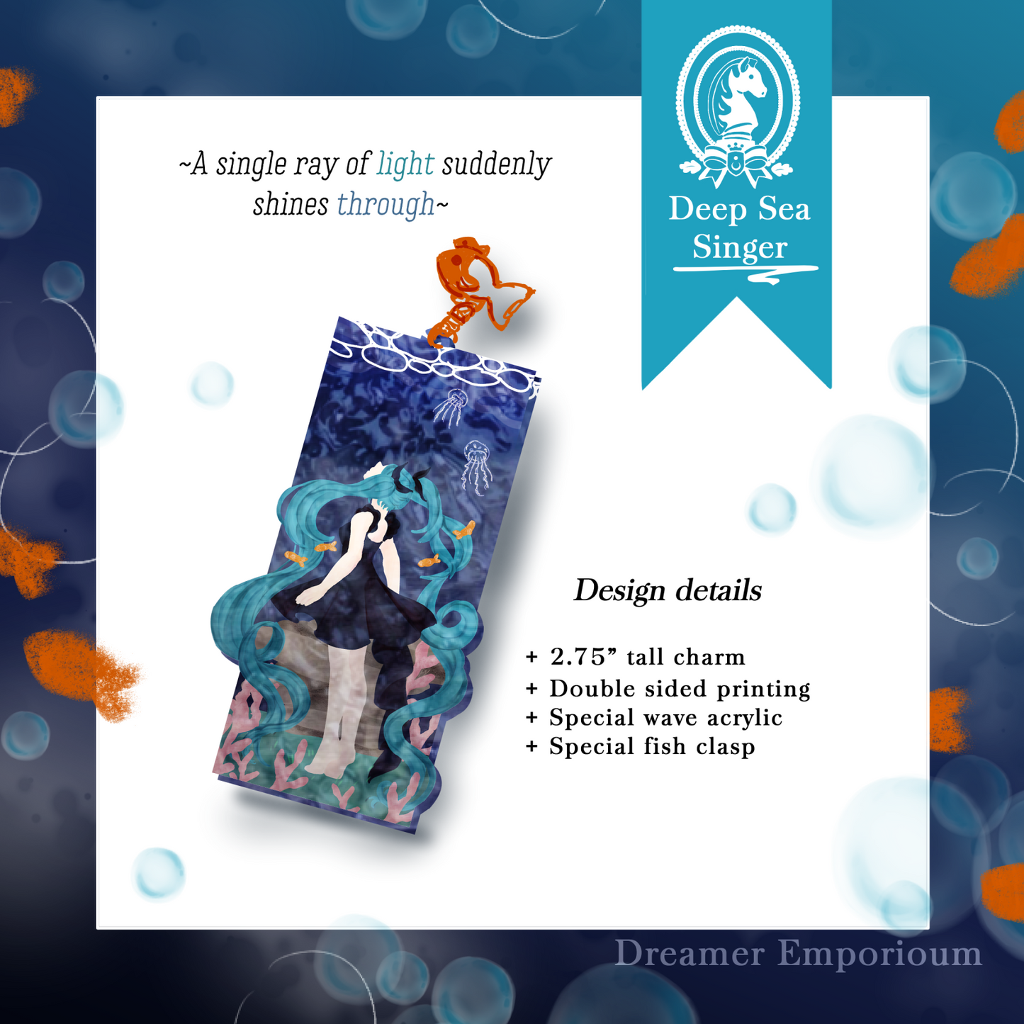 Deep Sea Singer Acrylic Charm