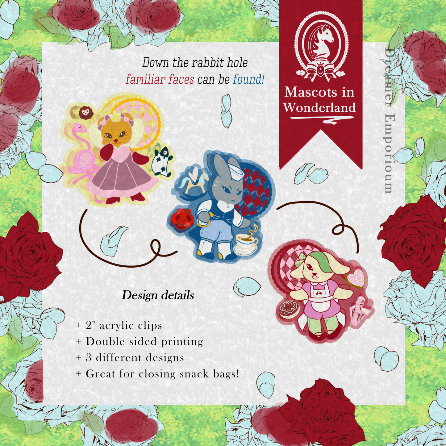 Mascots in Wonderland Acrylic Clips [Last Stock]