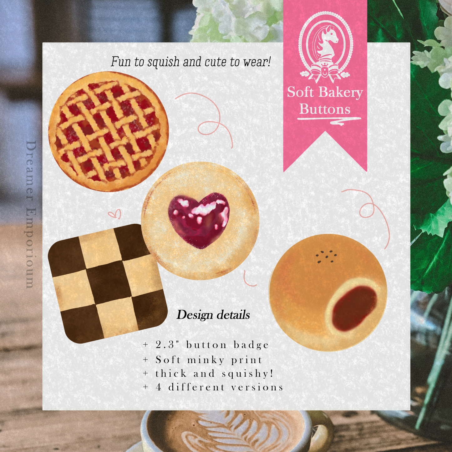 Baking Sweets Squishy Soft Buttons [Series 2]