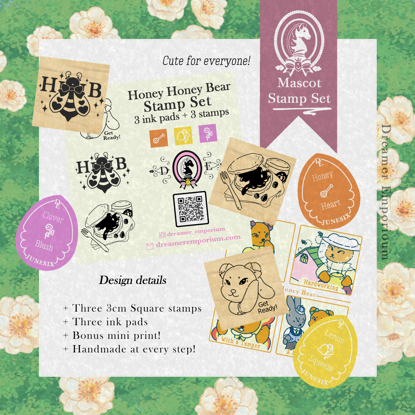 Strawberry Rhubarb and Friends Stamp Sets and Ink Pads