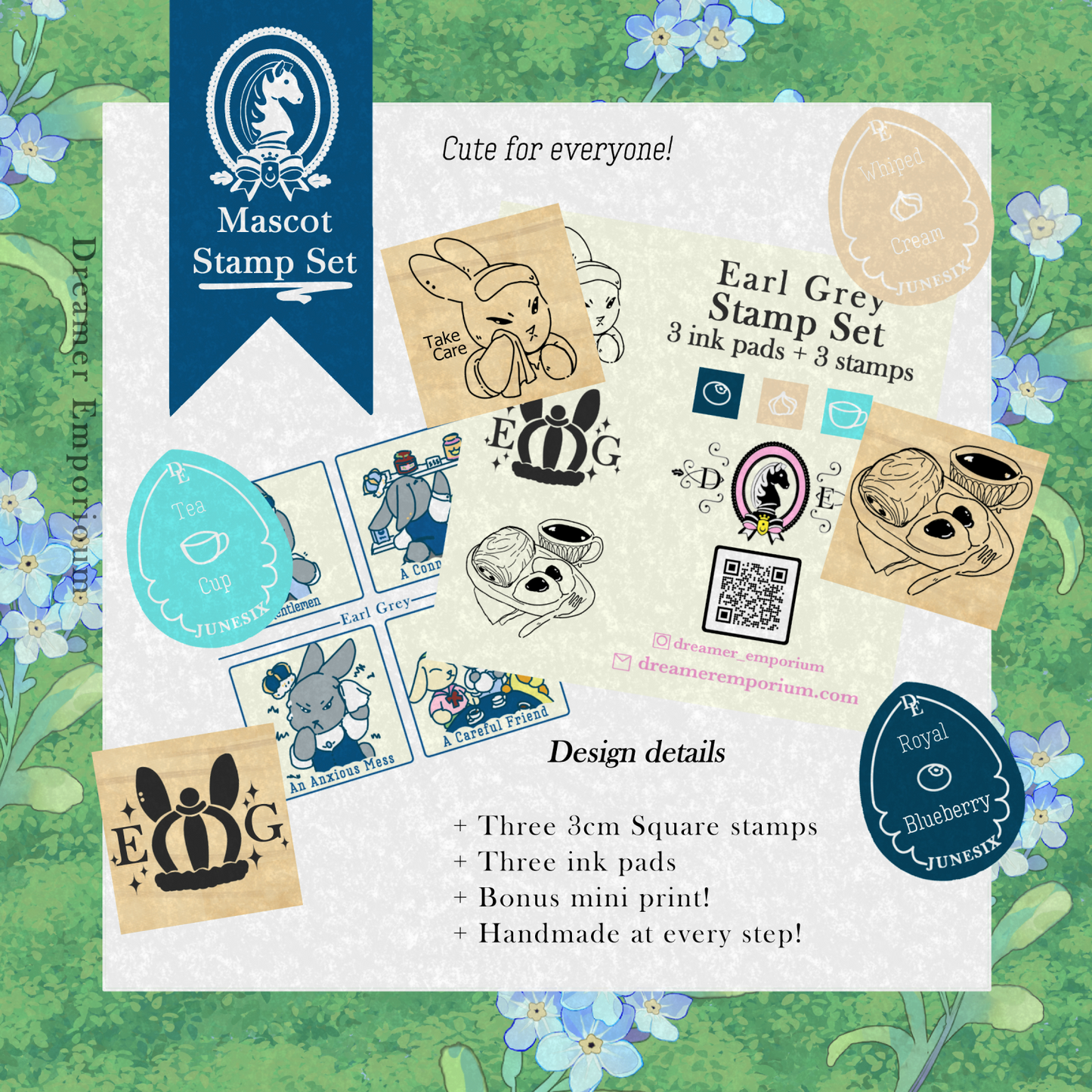 Strawberry Rhubarb and Friends Stamp Sets and Ink Pads