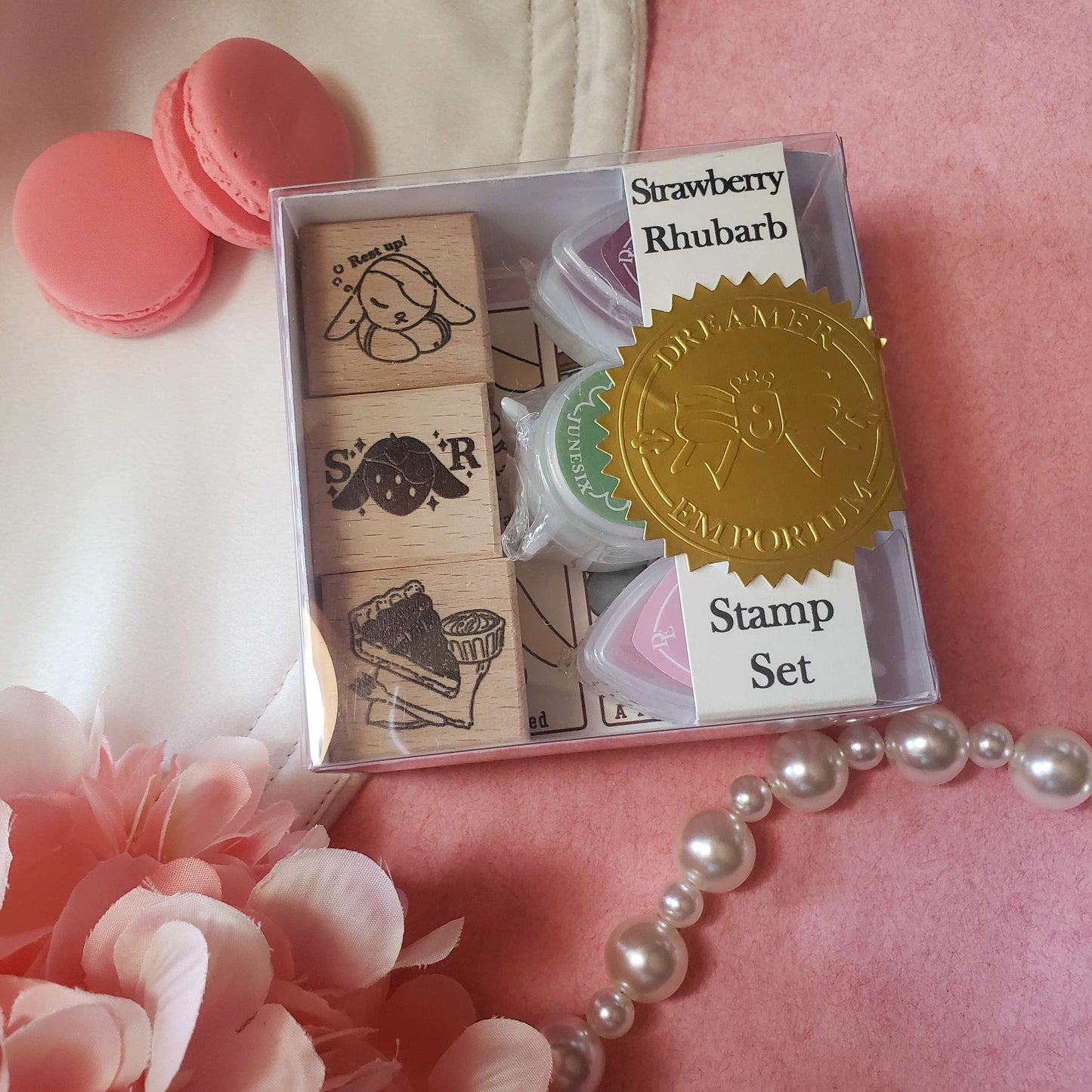 Strawberry Rhubarb and Friends Stamp Sets and Ink Pads