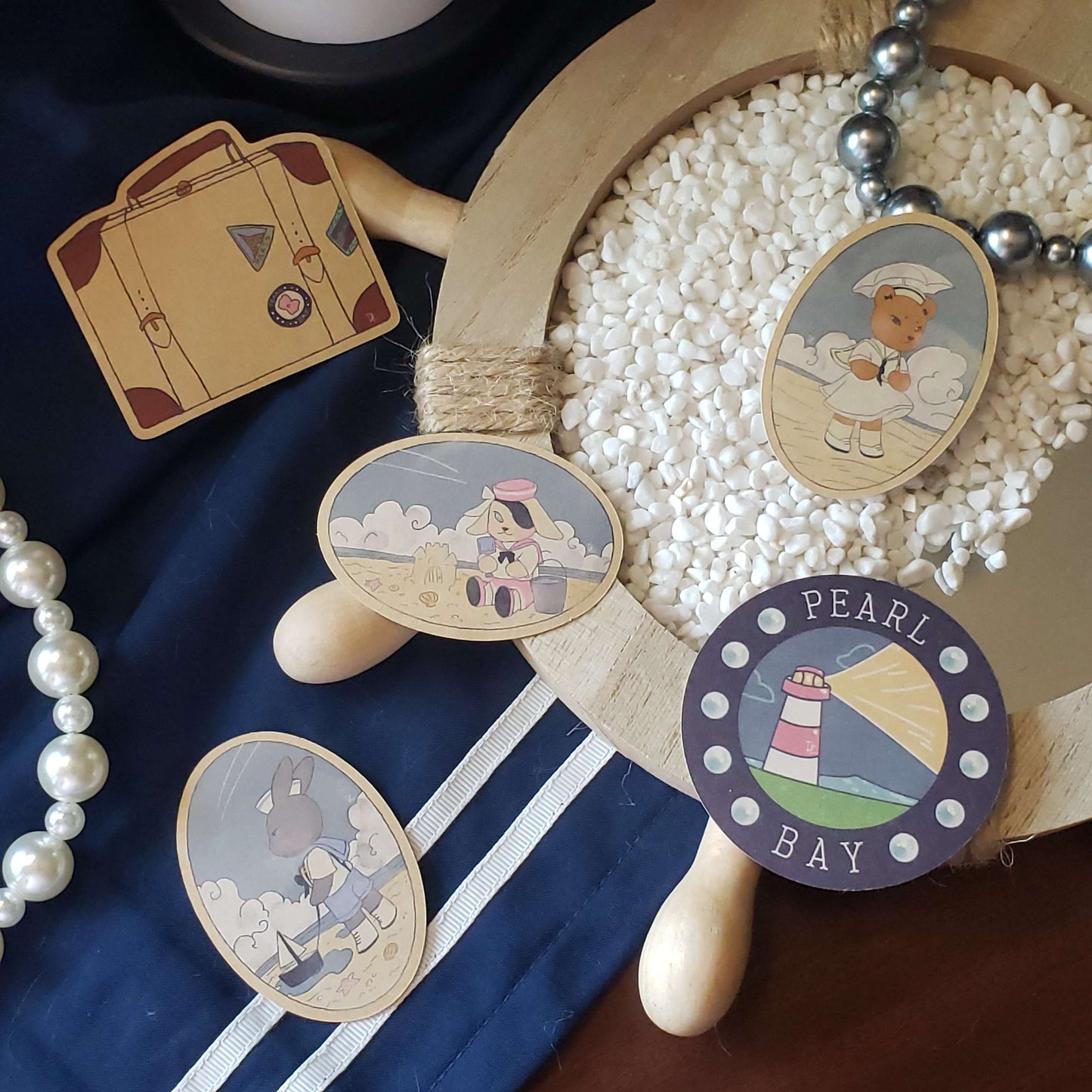Pearl Bay Memories Kraft Paper Sticker Set