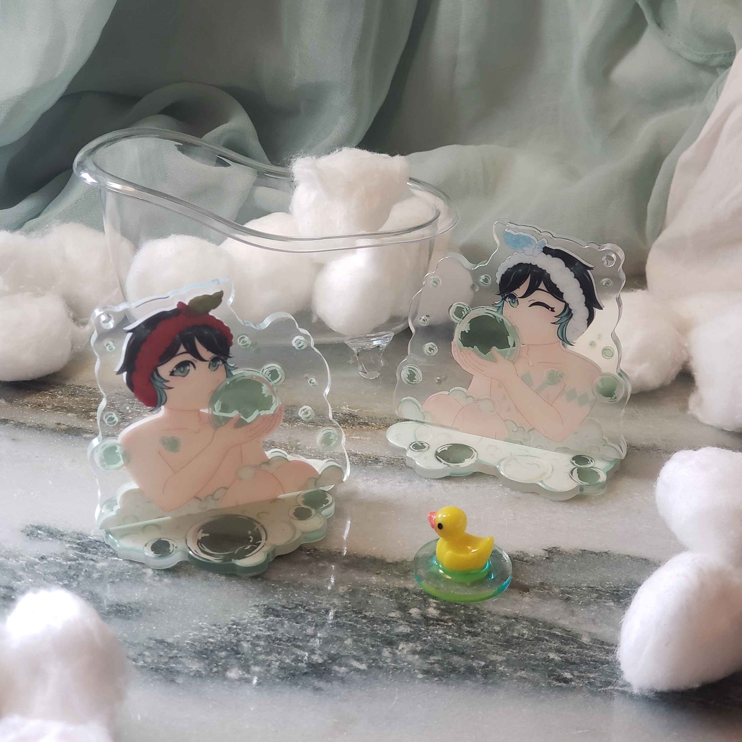 Bath Time Boys Foil Keychain Standee