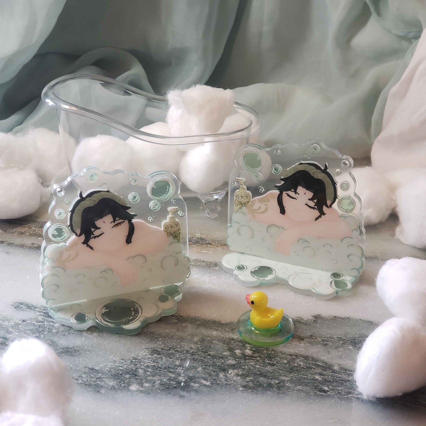 Bath Time Boys Foil Keychain Standee