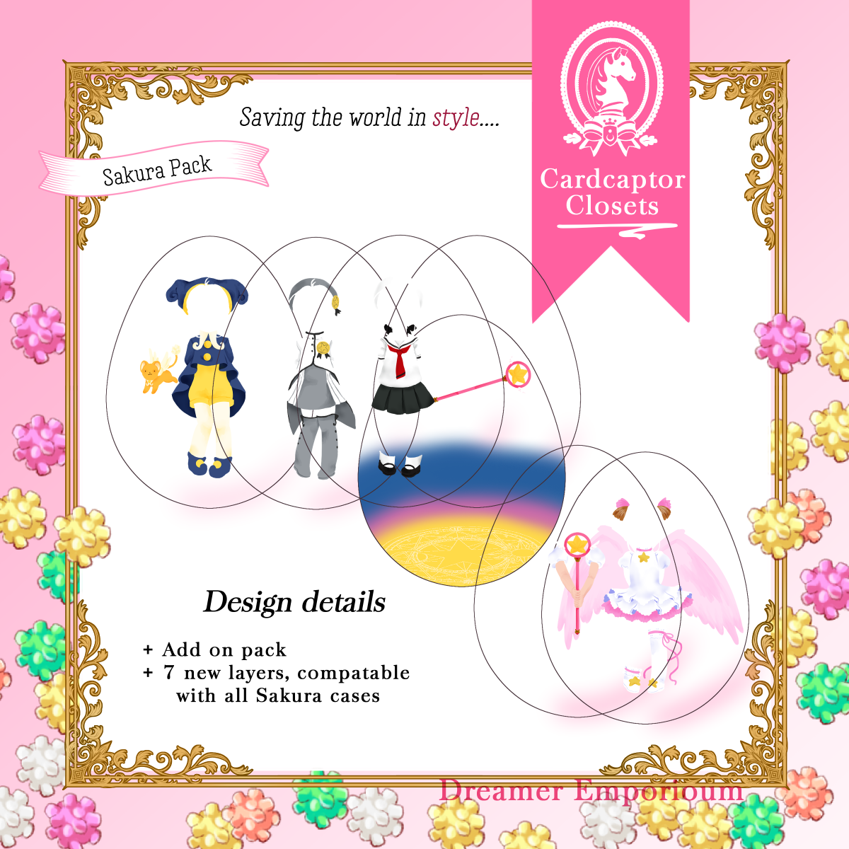 Sakura Outfit Changing Charm