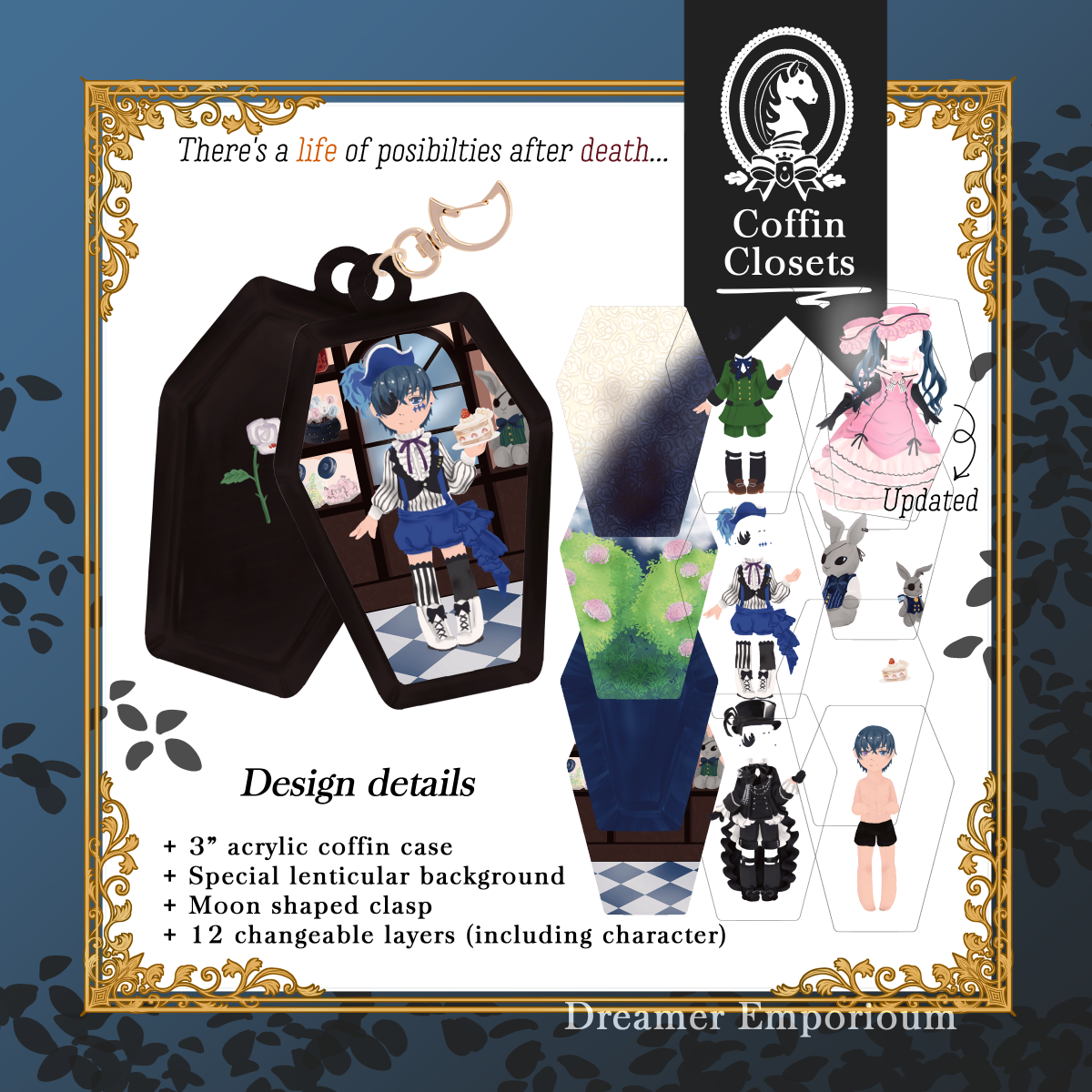 Coffin Closet Changing Acrylic Charms
