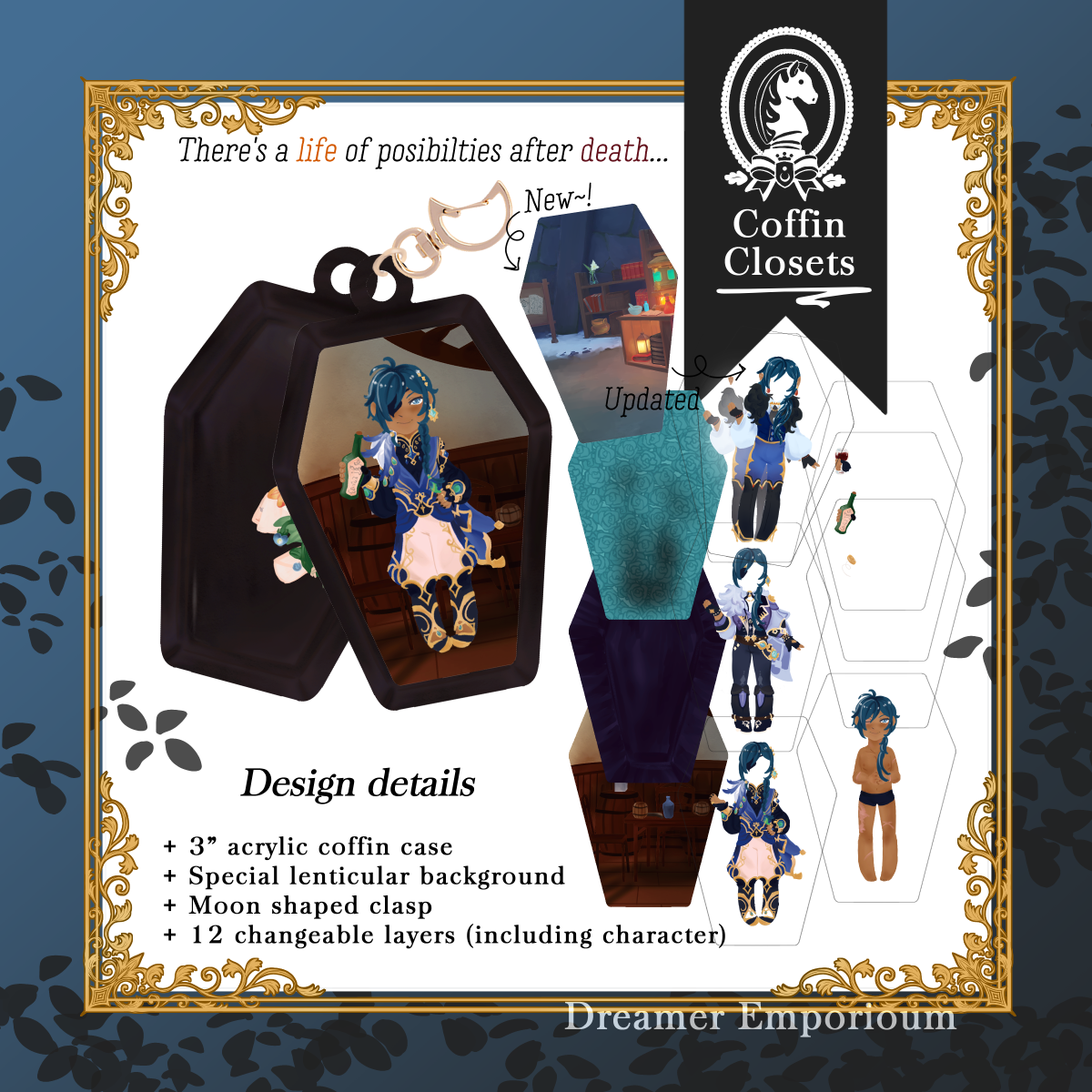 Coffin Closet Changing Acrylic Charms