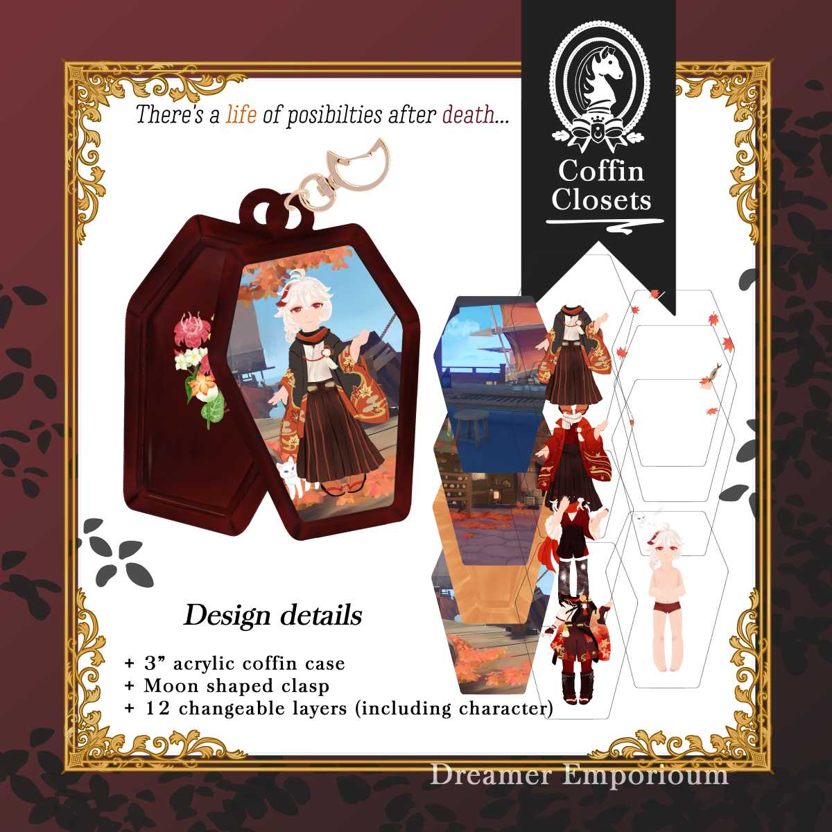 Coffin Closet Changing Acrylic Charms