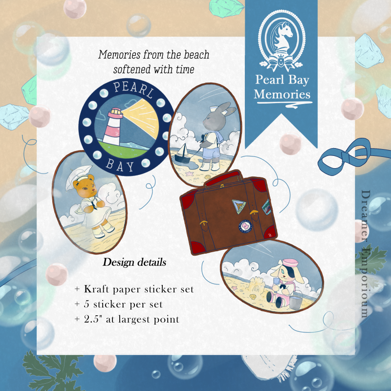 Pearl Bay Memories Kraft Paper Sticker Set