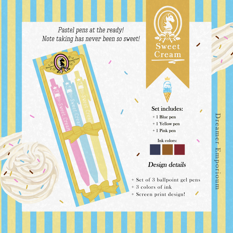 Sweet Cream Pen Set