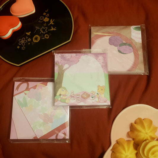 Sakura Picnic Sticky Notes [Discounted]