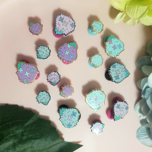 Hydrangea Board Filler Enamel Pins
