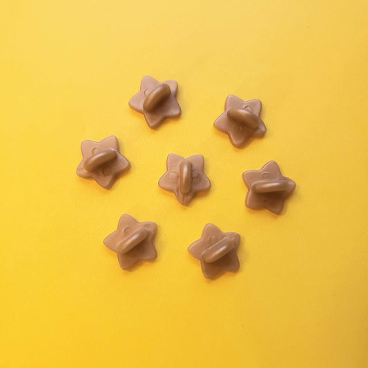 Star Shaped Glitter Pin Backs