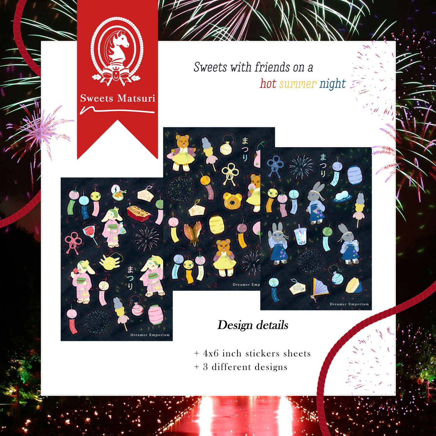 Sweet Matsuri Sticker Sheets